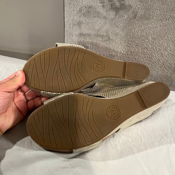 Mephisto Size 39, US 9 Silver Beatrix Wedge Sandals‎ Women's - Picture 5 of 7
